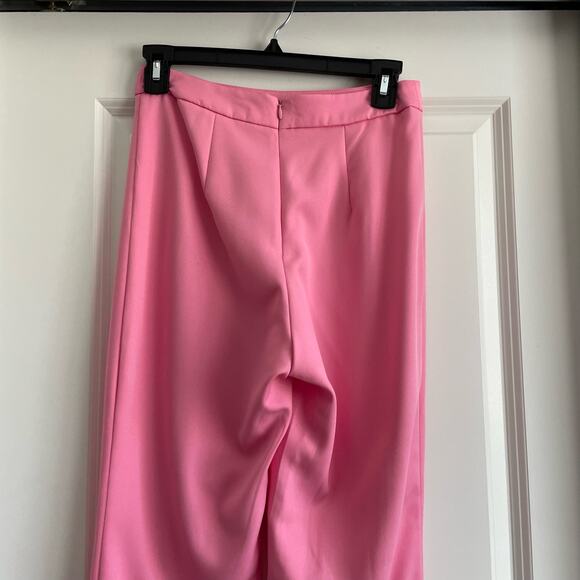 Do+Be Pink Slit Hem Flare Leg Barbiecore Pant Size S - Picture 9 of 12